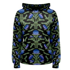 Pattern Thistle Structure Texture Women s Pullover Hoodie by Pakrebo