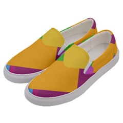 Geometry Nothing Color Men s Canvas Slip Ons