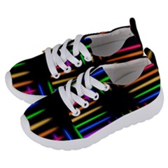 Neon Light Abstract Pattern Kids  Lightweight Sports Shoes by Mariart