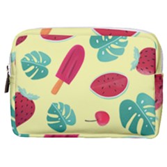 Watermelon Leaves Strawberry Make Up Pouch (medium) by HermanTelo