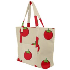 Fresh Tomato Zip Up Canvas Bag