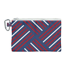 Geometric Background Stripes Canvas Cosmetic Bag (medium)