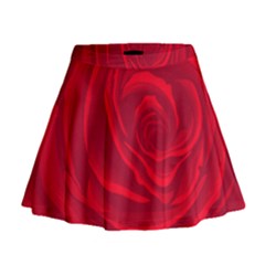 Roses Red Love Mini Flare Skirt