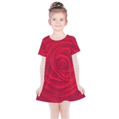 Roses Red Love Kids  Simple Cotton Dress