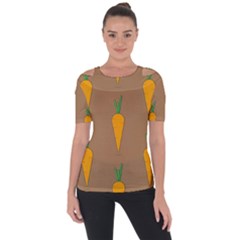Healthy Fresh Carrot Shoulder Cut Out Short Sleeve Top by HermanTelo