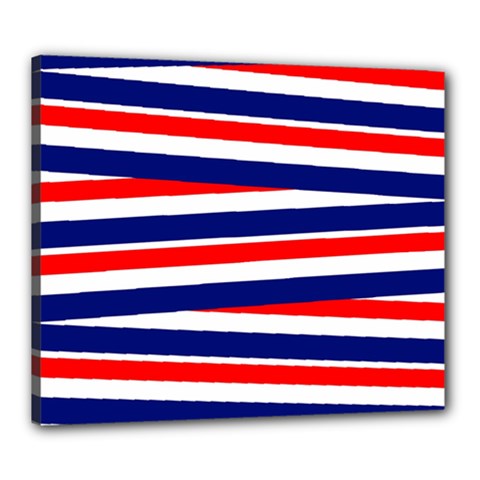 Patriotic Ribbons Canvas 24  X 20  (stretched)