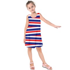 Patriotic Ribbons Kids  Sleeveless Dress