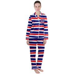 Patriotic Ribbons Satin Long Sleeve Pyjamas Set