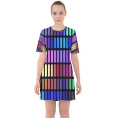 Resolve Art Pattern Sixties Short Sleeve Mini Dress by HermanTelo