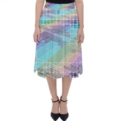 Abstract Lines Perspective Plan Classic Midi Skirt by Pakrebo