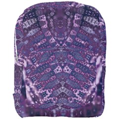 Purple Fractal Lace V Shape Full Print Backpack by KirstenStar