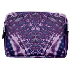 Purple Fractal Lace V Shape Make Up Pouch (medium) by KirstenStar