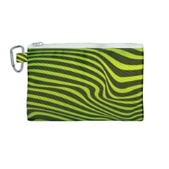 Wave Green Canvas Cosmetic Bag (medium)