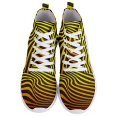 Wave Line Curve Abstract Men s Lightweight High Top Sneakers