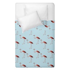 Flamingo Pattern Blue Duvet Cover Double Side (single Size) by snowwhitegirl