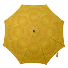 Wave Lines Yellow Hook Handle Umbrellas (large) by HermanTelo