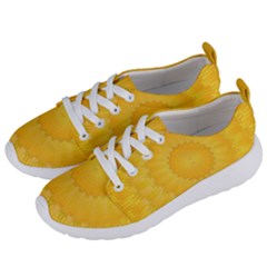 Wave Lines Yellow Women s Lightweight Sports Shoes