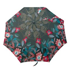 Floral Pattern Background Art Folding Umbrellas