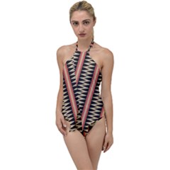 Zigzag Tribal Ethnic Background Go With The Flow One Piece Swimsuit by Pakrebo