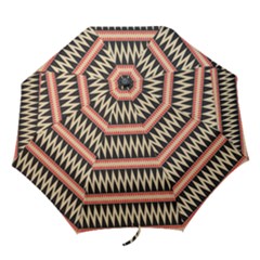 Zigzag Ethnic Pattern Background Folding Umbrellas by Pakrebo