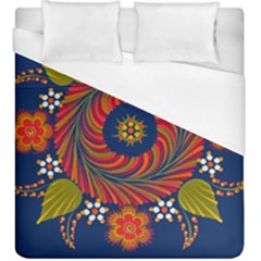 Hungarian Mandala Flower Duvet Cover (king Size) by Pakrebo