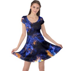 Universe Exploded Cap Sleeve Dress by WensdaiAmbrose