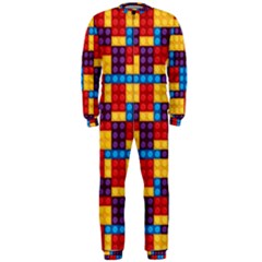 Lego Background Game Onepiece Jumpsuit (men)  by Mariart
