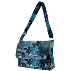 Elegant Floral Design With Butterflies Full Print Messenger Bag by FantasyWorld7