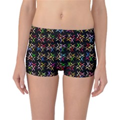 Scissors Pattern Colorful Prismatic Boyleg Bikini Bottoms