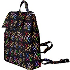 Scissors Pattern Colorful Prismatic Buckle Everyday Backpack