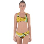 Sliced Watermelon Lot Criss Cross Bikini Set