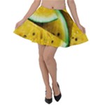 Sliced Watermelon Lot Velvet Skater Skirt