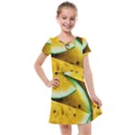 Sliced Watermelon Lot Kids  Cross Web Dress