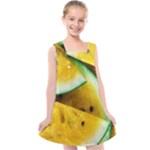 Sliced Watermelon Lot Kids  Cross Back Dress