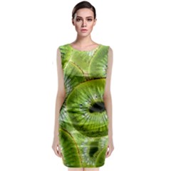 Sliced Kiwi Fruits Green Classic Sleeveless Midi Dress by Pakrebo
