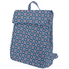 Geometric Tile Flap Top Backpack