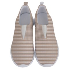 Gingham Check Plaid Fabric Pattern Grey No Lace Lightweight Shoes