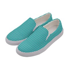 Gingham Plaid Fabric Pattern Green Women s Canvas Slip Ons by HermanTelo