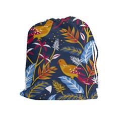 Colorful Birds In Nature Drawstring Pouch (xl) by Sobalvarro