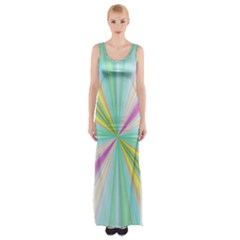 Background Burst Abstract Color Maxi Thigh Split Dress by HermanTelo