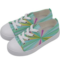 Background Burst Abstract Color Kids  Low Top Canvas Sneakers
