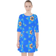 Pattern Backgrounds Blue Star Pocket Dress by HermanTelo