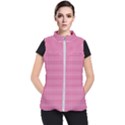 Gingham Plaid Fabric Pattern Pink Women s Puffer Vest View1