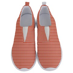 Gingham Plaid Fabric Pattern Red No Lace Lightweight Shoes