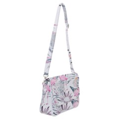 Tropical Flamingos Shoulder Bag With Back Zipper by Sobalvarro