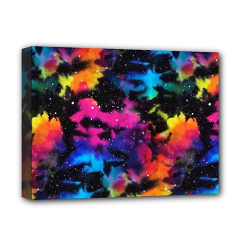 Tie Dye Rainbow Galaxy Deluxe Canvas 16  X 12  (stretched)  by KirstenStar