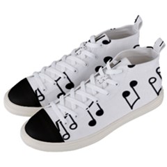 Piano Notes Music Men s Mid-top Canvas Sneakers