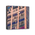 Low Angle Photography Of Beige And Blue Building Mini Canvas 4  x 4  (Stretched)