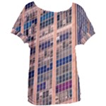 Low Angle Photography Of Beige And Blue Building Women s Oversized Tee