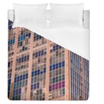 Low Angle Photography Of Beige And Blue Building Duvet Cover (Queen Size)